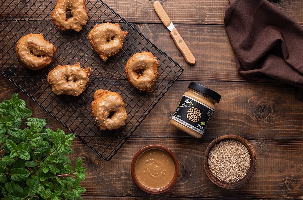 Vegan baked donuts with Tahini - Real n Honest